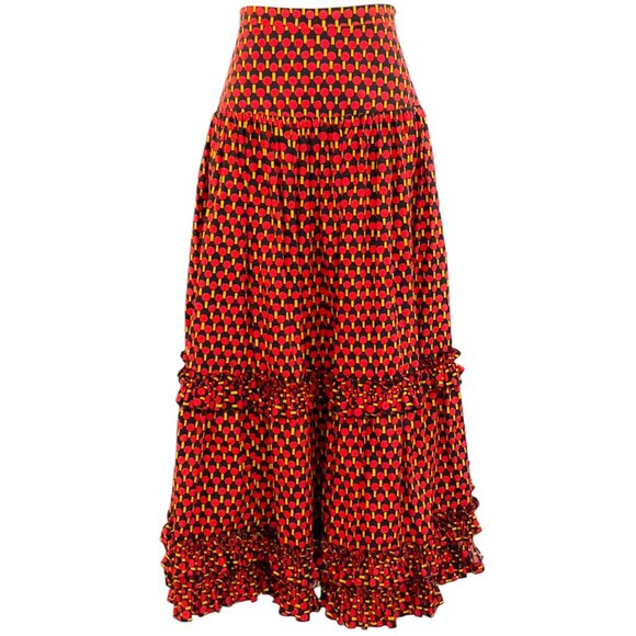 LA DoubleJ Dresses & Skirts - La DoubleJ Black / Red Dot Tiered Skirt